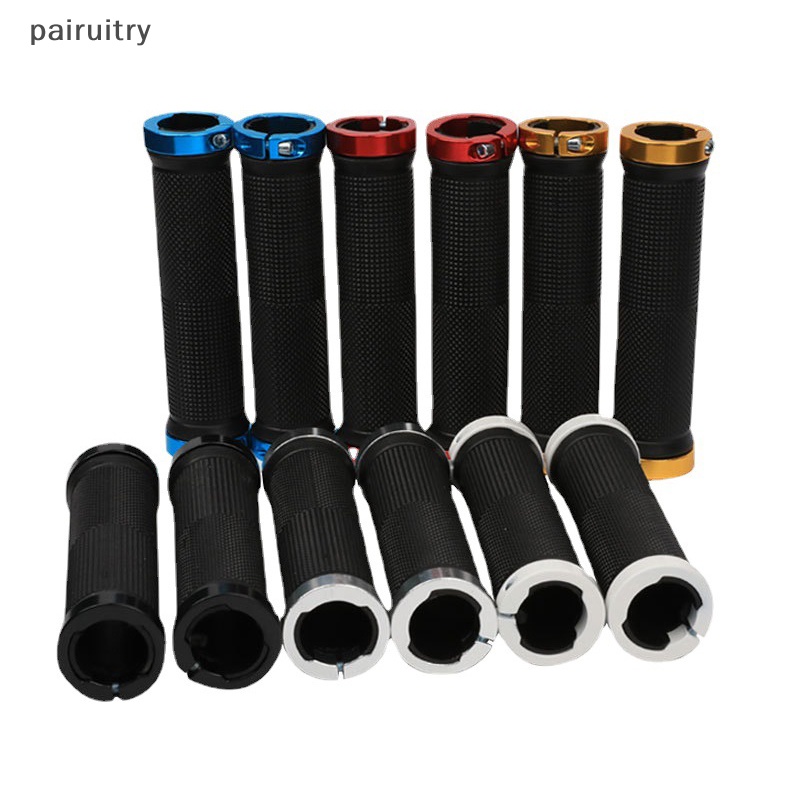 Prt 1pasang Grip Stang Sepeda Bersepeda Double Grips Sepeda Gunung Bar Karet MTB Grips PRT