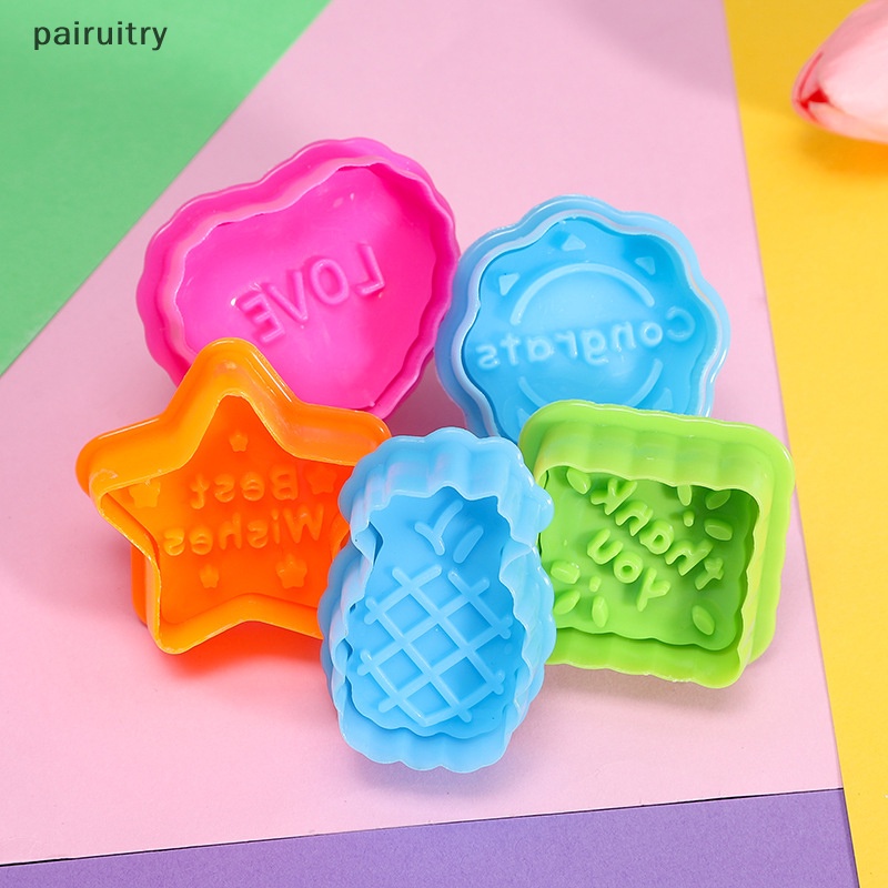 Prt 4Pcs Plastik 3D Kartun Cookie Cetakan Biskuit Cutter Perangko DIY Fondant Plunger Dapur Baking Pastry Bakeware Tools PRT