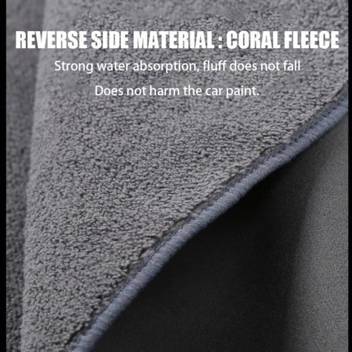 Kain Lap KANEBO MICRO FIBER coral suede microfiber chamois 2 in 1 cuci mobil motor detailing 30x30 30x60 detailing 2 sisi
