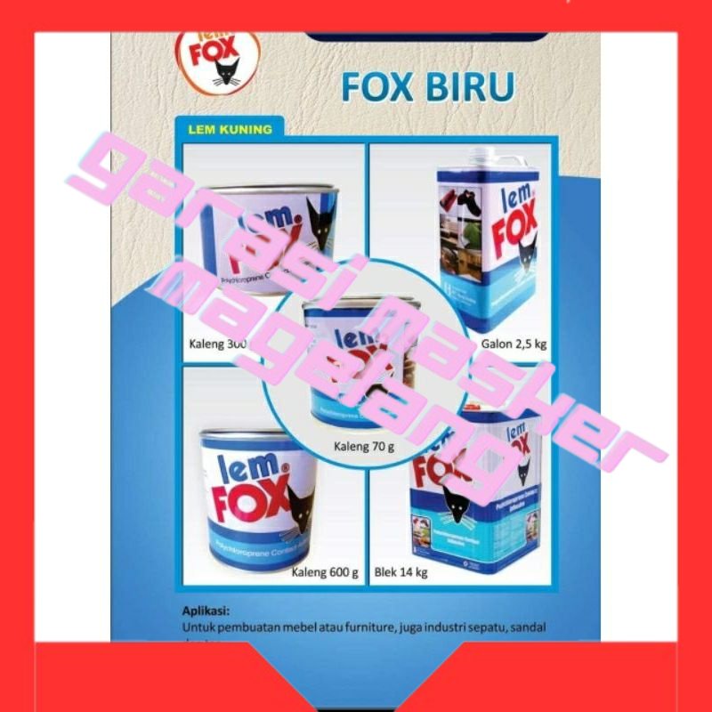 

LEM FOX BIRU 70G KALENG LENGKET ORI