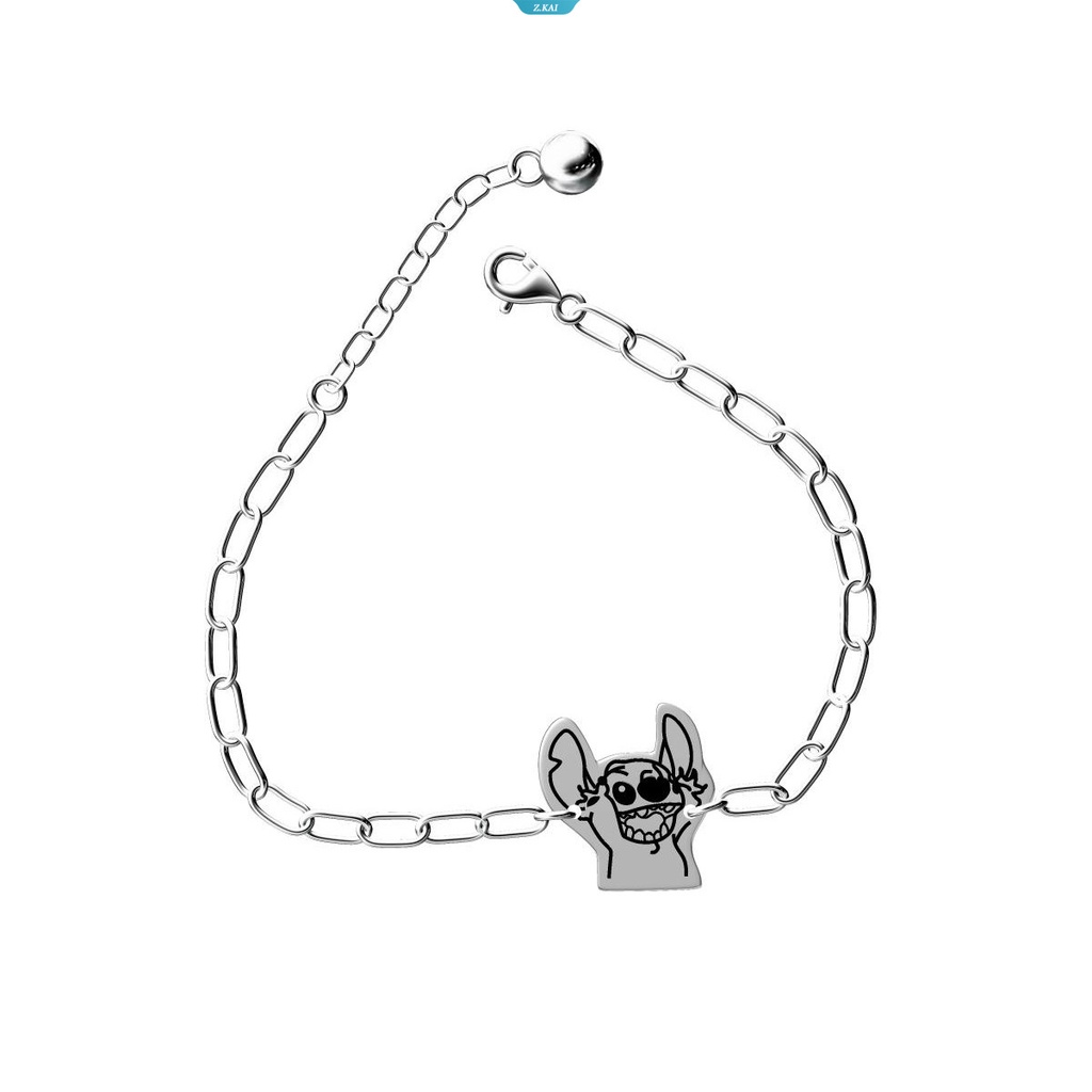 Cute Stitch BFF Gelang Bracelet Tali Gadis Lucu Hati Kartun Ukiran Tangan Ornamen Kreatif Childish Kartun Hewan Gelang [ZK]