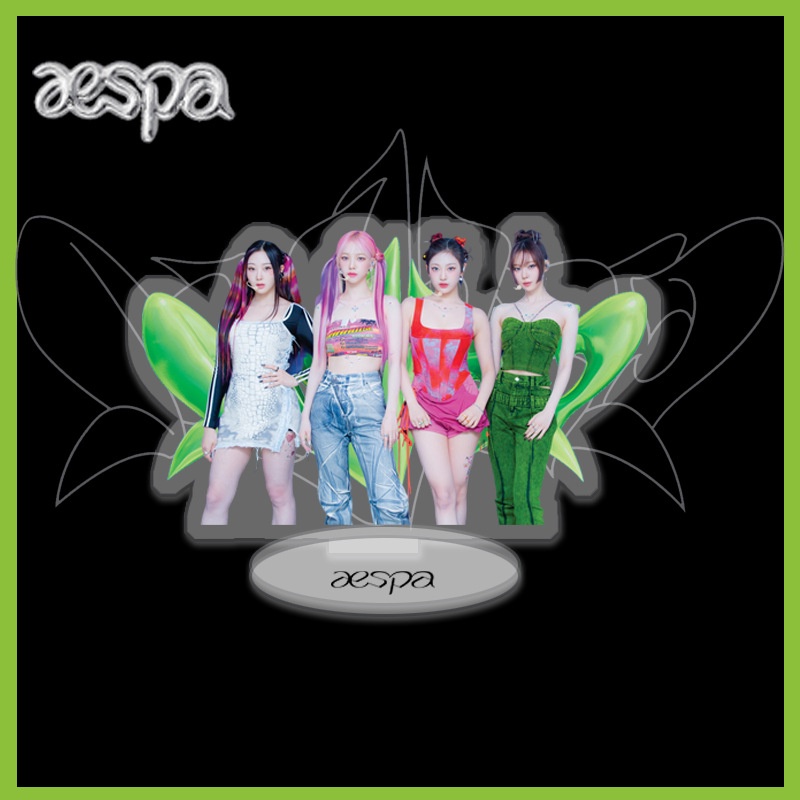 1pc AESPA New Album MY WORLD Akrilik Stop Sign Berdiri NINGNING KARINA WINTER GISELLE