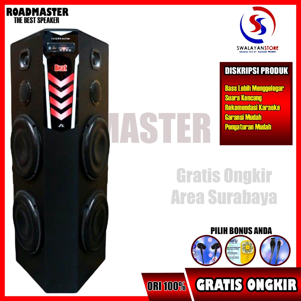 KHUSUS JATIM  SPEAKER BLUETOOTH ROADMASTER PRO BEAT 210 GARANSI RESMI
