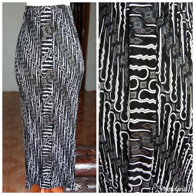 Rok plisket parang HITAM PRODO dan kemeja batik / batik couple / sarimbit