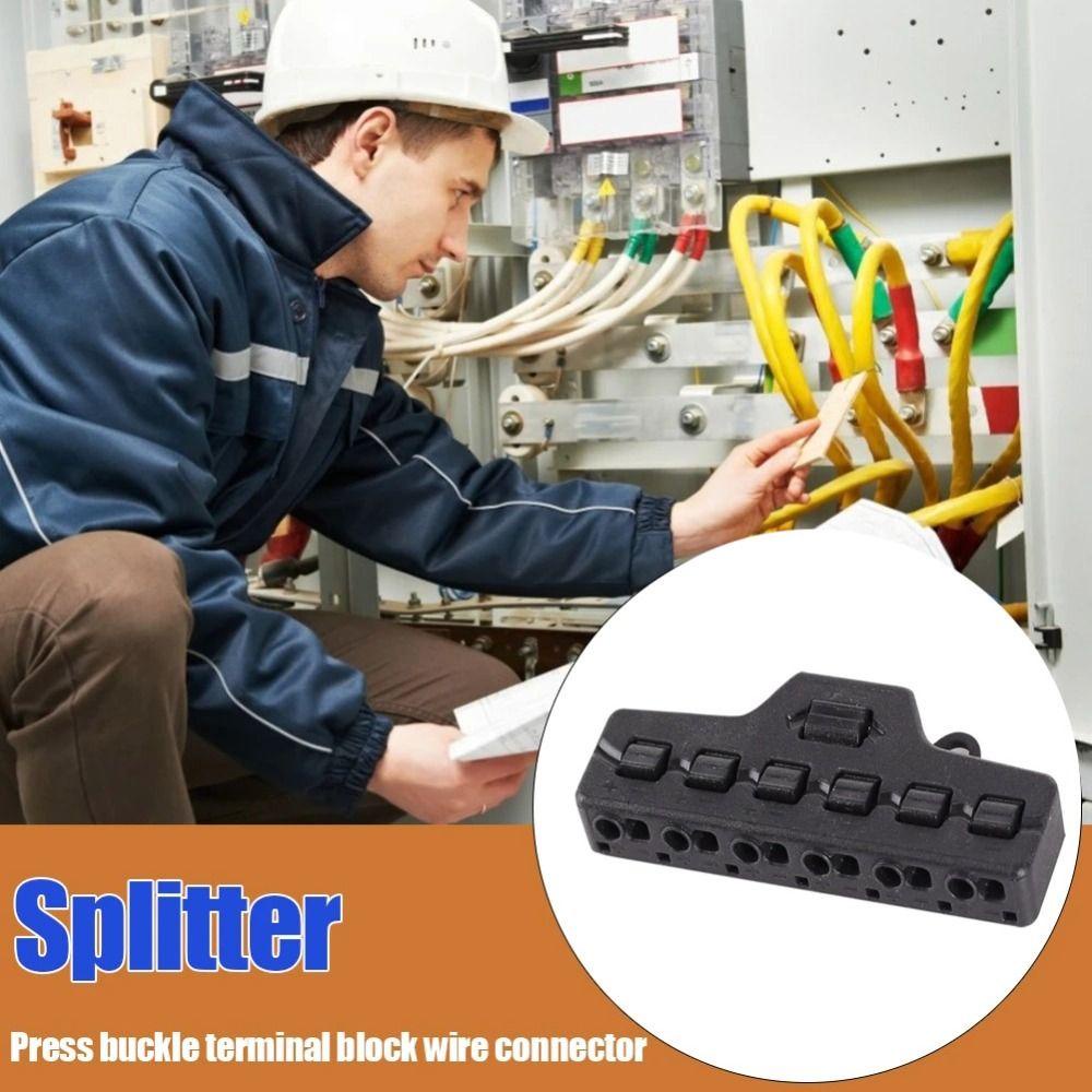 TOP Out Line Splitter 6port Terminal Sambungan Konektor Paralel Distro Block Wire Splitter