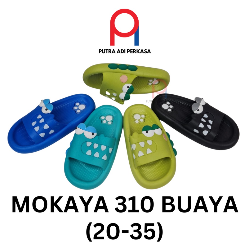 Sandal Anak Laki Karet Import Lentur Lucu Model Crocodile Buaya Kiyowo MOKAYA 310