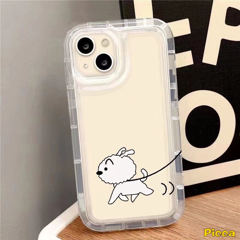 Untuk Oppo A17K A3s A57 A7 A16 A17 A5s A74 A31 A96 A1K A12 A15 A54 A55 A95 A76 A77 A77s A16s Reno 5 4F A9 A12E A52 A5 A92 A53 A16K Airbag Crayon Shin-chan Nohara Shiro Clear Case