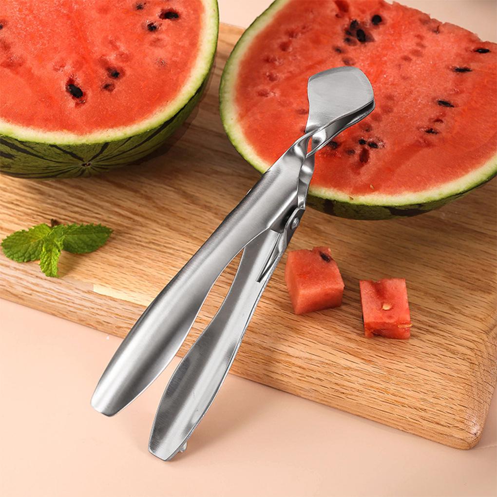 Pembuka Buah Shell Slicer Stainless Steel Tahan Karat Aksesoris Rumah Tangga Operasi Sederhana Durian Corer Semangka Garpu