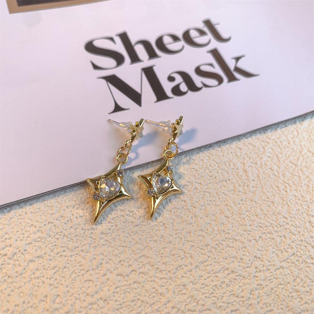 Zirkon Bintang Shing Anting-Anting Untuk Wanita Di Korea Selatan Dengan Rasa Desain Kesederhanaan Individualitas Keserbagunaan Fashion Earrings Earrings Perhiasan Permen