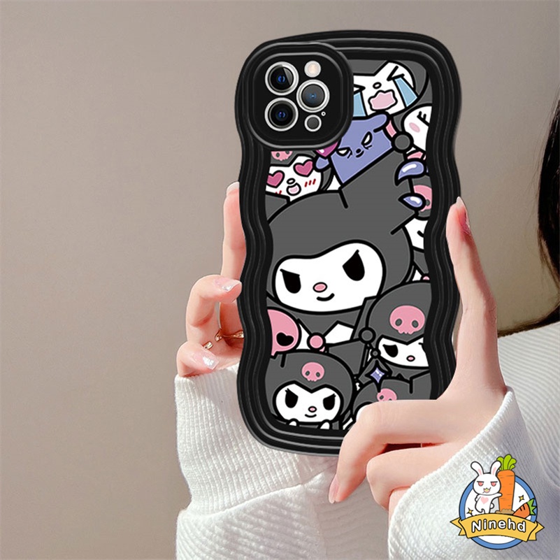 Casing Hp Kompatibel Untuk iPhone14 13 12 11 Pro Max X Xr Xs Max8 7 6 6s Plus Se2020Keren Kartun Smiley Face Wave Edge Silicone Soft Phone Case Shockproof Lembut Tpu Penutup Belakang