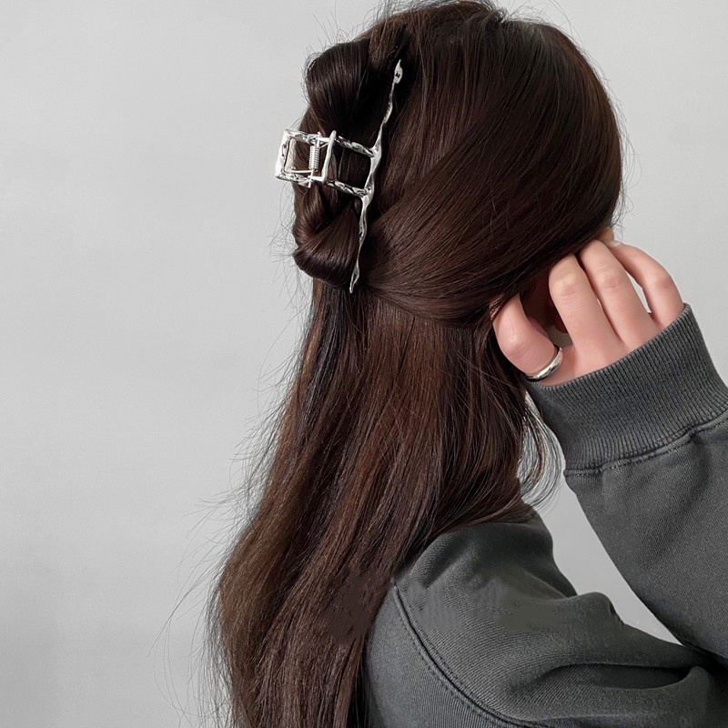 Metal Hair Clip Hiu Klip Aksesoris Rambut Ringan Mewah Simple