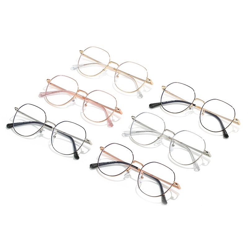 (YUZHU) Kacamata Optik Mode Baru Korea Fashion Bingkai Logam Anti Cahaya Biru Eyeglasses Unisex