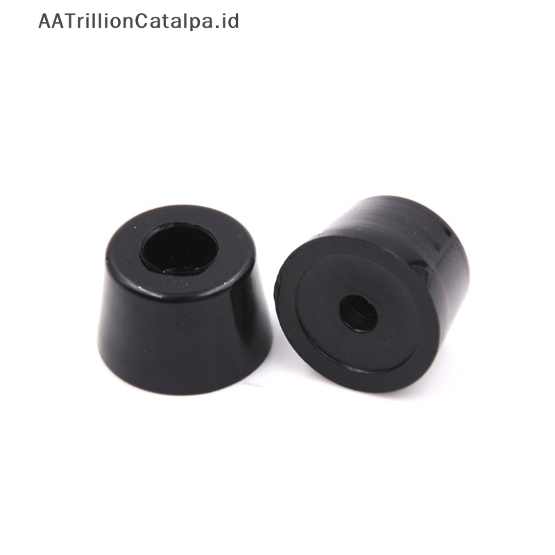 Aatrillioncatalpa 10pcs 21mm x 15mm Hitam Kerucut Recessed Kaki Karet Bumper Pads ID