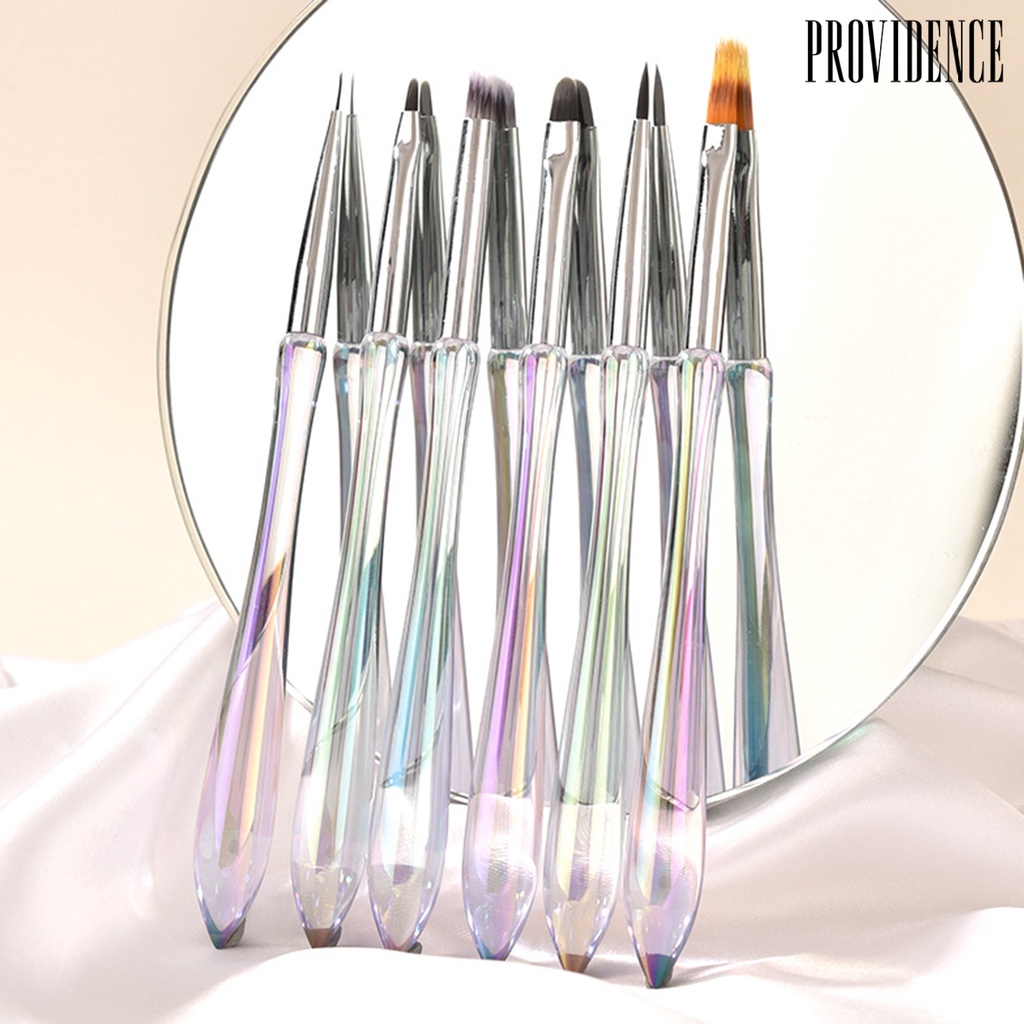 Providence 12Pcs/Set Nail Art Pen Fleksibel Bulu Nilon Non-Slip Desain Bunga Akrilik Garis Menggambar Pena DIY Profesional Kuku Gel Brush Manicure Alat Aksesoris Salon Kuku