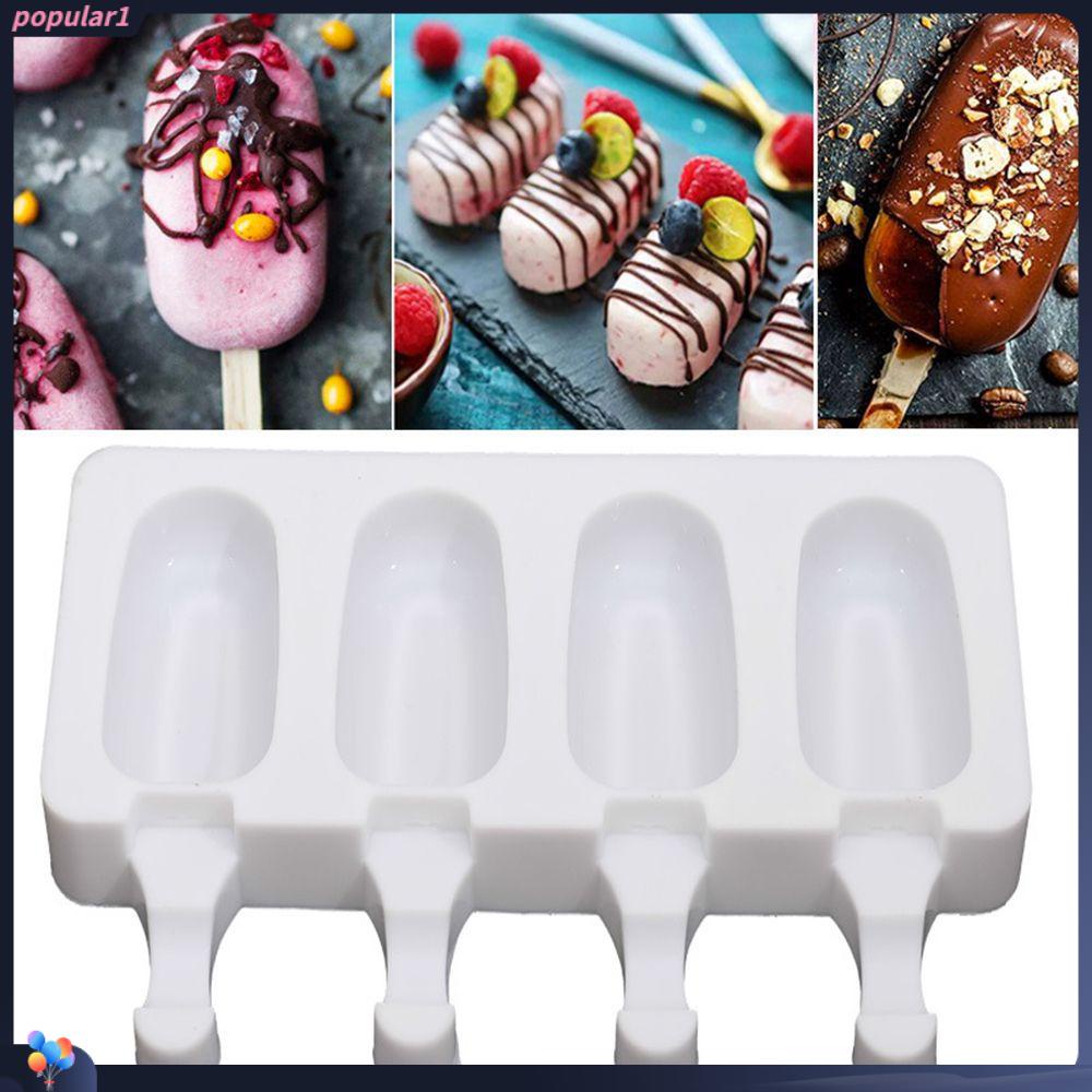 Populer Cetakan Silikon Makanan4 /8 Grids Kitchen Gadgets Frozen Tray Ice Cream Tools