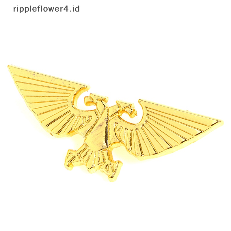 {rippleflower4.id} 1pc Bros Pin Golden Double Head Eagle of Empire badge Imperial Aquila2021~