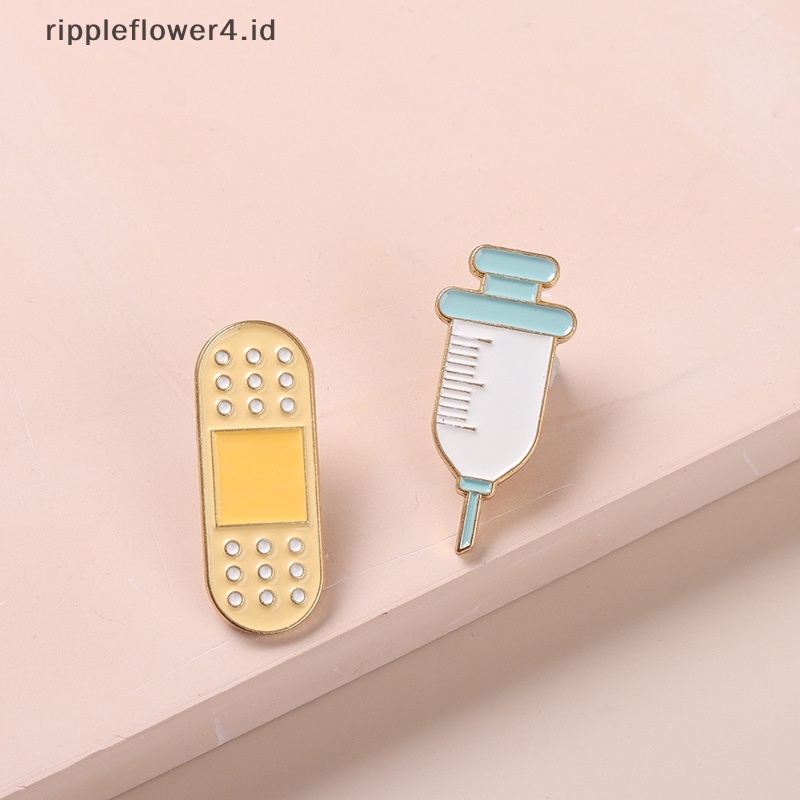 {rippleflower4.id} Kreatif Paduan Bros Lucu Kerah Pin Lencana Ransel Baju Bros Lencana Aksesoris Kartun Fashion Perhiasan Hadiah~