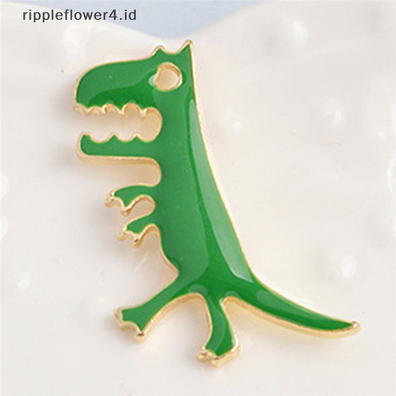 {rippleflower4.id} Kartun Dinosaurus Hewan Gadis Enamel Kerah Pin Lencana Korsase Bros Perhiasan~