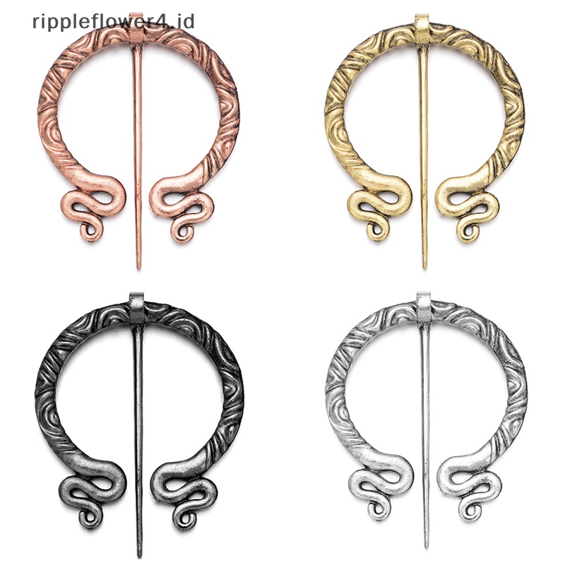 {rippleflower4.id} Viking Fashion Alloy Bros Pin Brooch Perhiasan Kostum Aksesori Untuk Wanita~