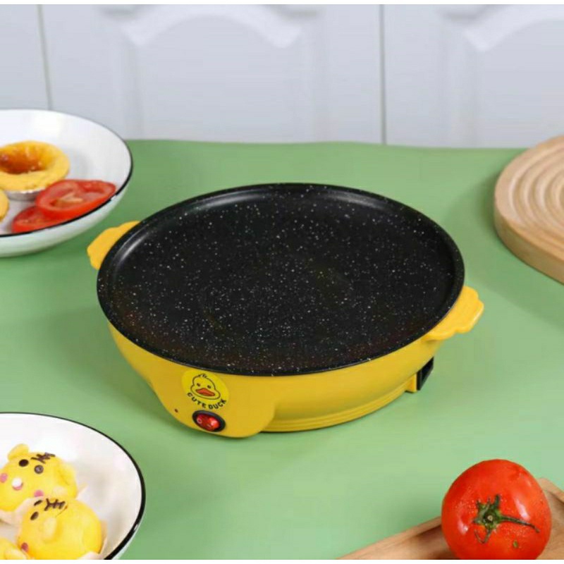 [UNIK88] Panggangan  BBQ Panci Listrik Anti Lengket 22cm Grill Pan