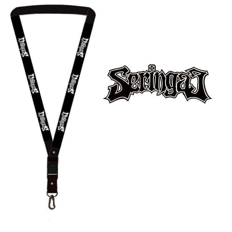 

gantungan kunci SERINGAI lanyard band / tali lanyard / gantungan leher musik rock band metal / id card name tag unisex / pods