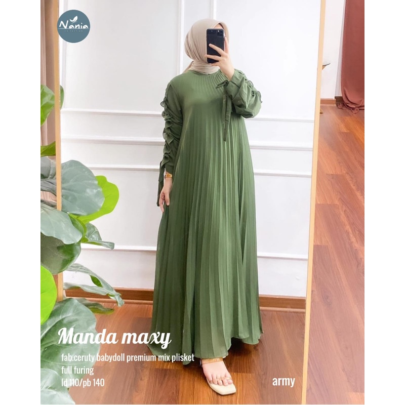 MANDA MAXY ORI NANIA | Ld110, Ceruty babydoll plisket Full furing