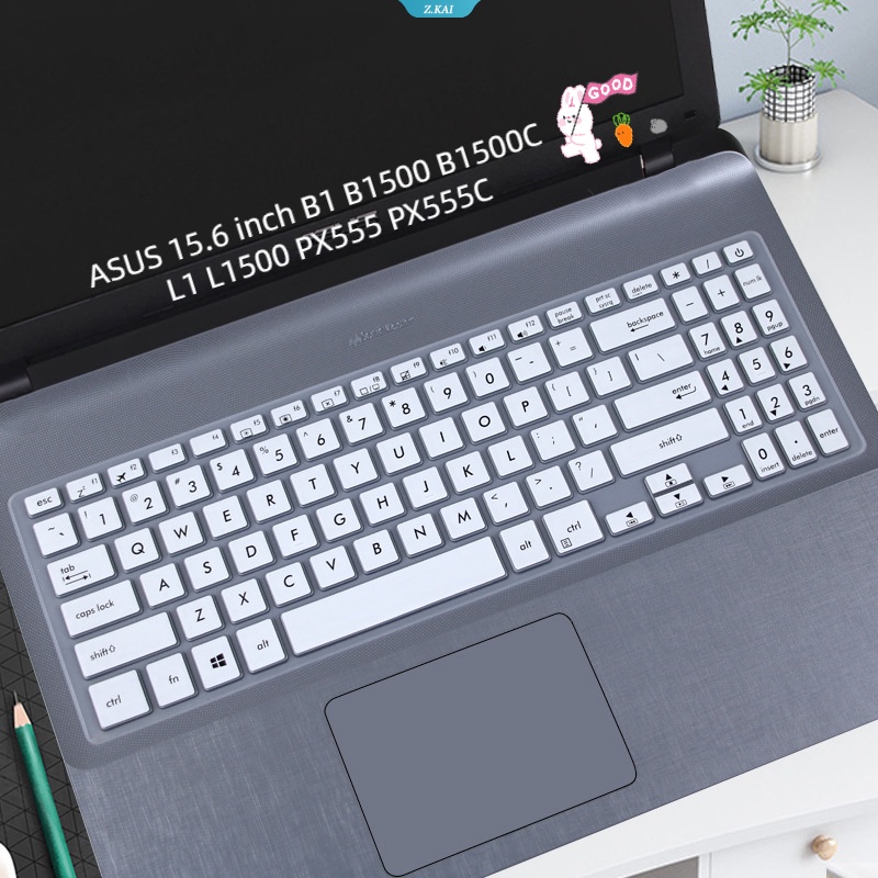 Cover Keyboard Komputer Bisa Dicuci Dan Dilepas Untuk Model ASUS 15.6 Inch B1 B1500 B1500C L1 L1500 PX555 PX555C Silikon Pelindung Kulit Film Tahan Debu [ZK]