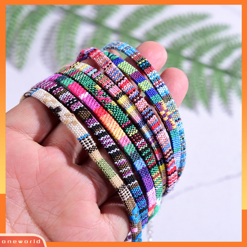 [WOD] 1pasang Gelang Kaki Handmade Braided Colorful Adjustable Wanita Bohemia Pantai Kaki Rantai Gelang Kaki Fashion Perhiasan