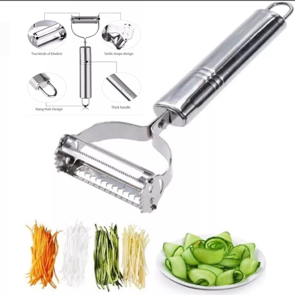 pisau kupas stainless alat kupas buah fruit pisau buah anti karat peeler double knif