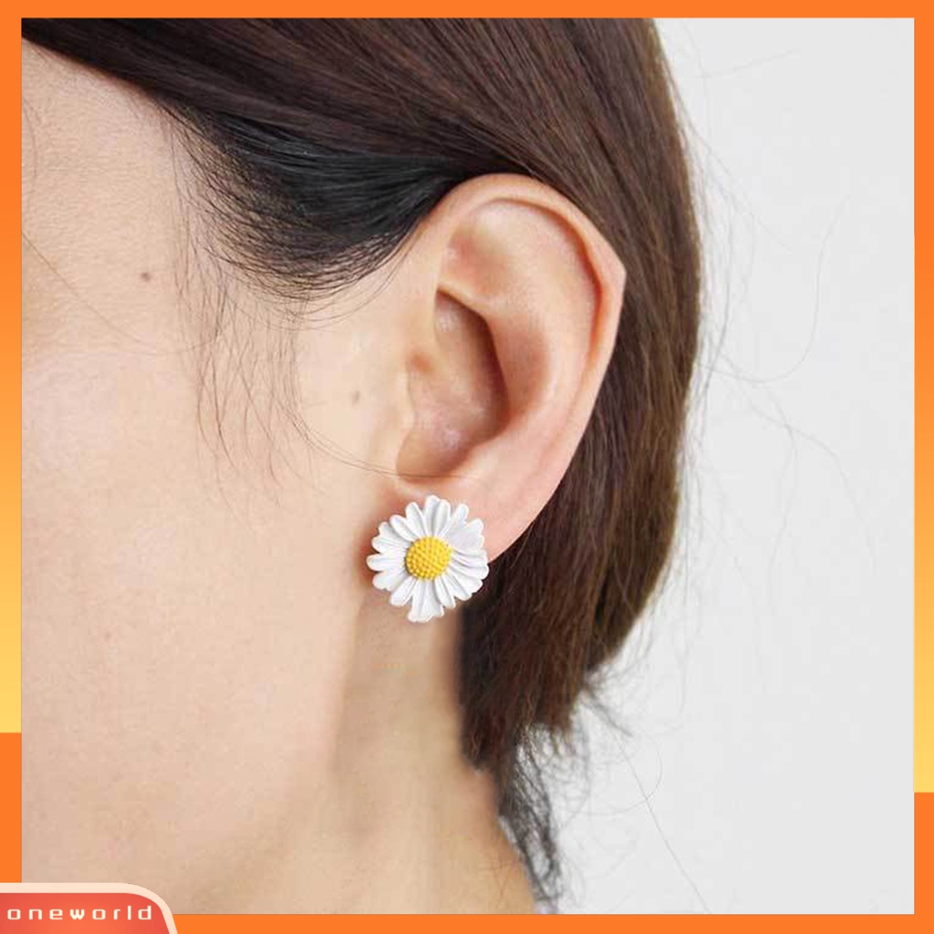 [WOD] 8/6pasang Wanita Ear Studs Set Warna Kontras Beda Bunga Anti Alergi Tidak Iritasi Tanaman Hias Bentuk Hidup Rose Stud Earrings Set Hadiah