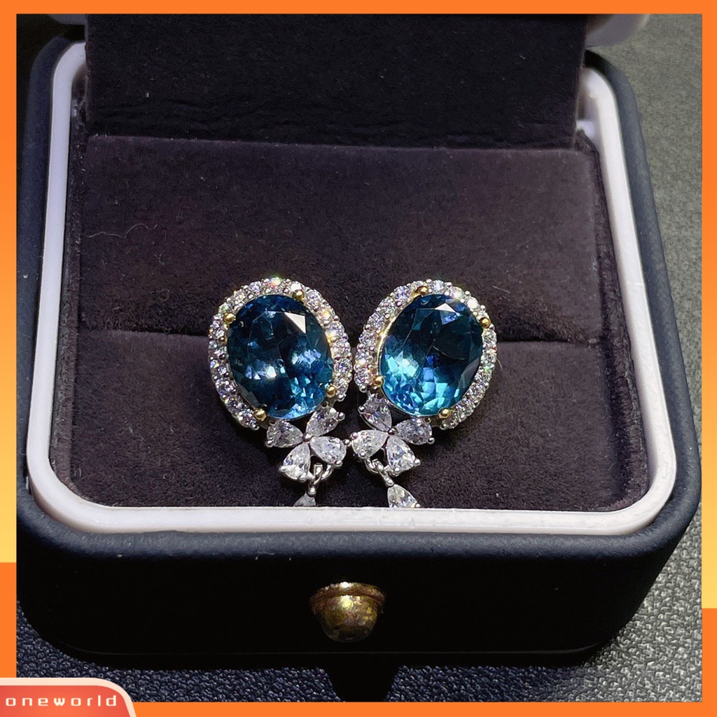 [WOD] 1pasang Anting Tusuk Perhiasan Busur Topaz Imitasi Berkilau Anting Tahan Lama Untuk Pernikahan