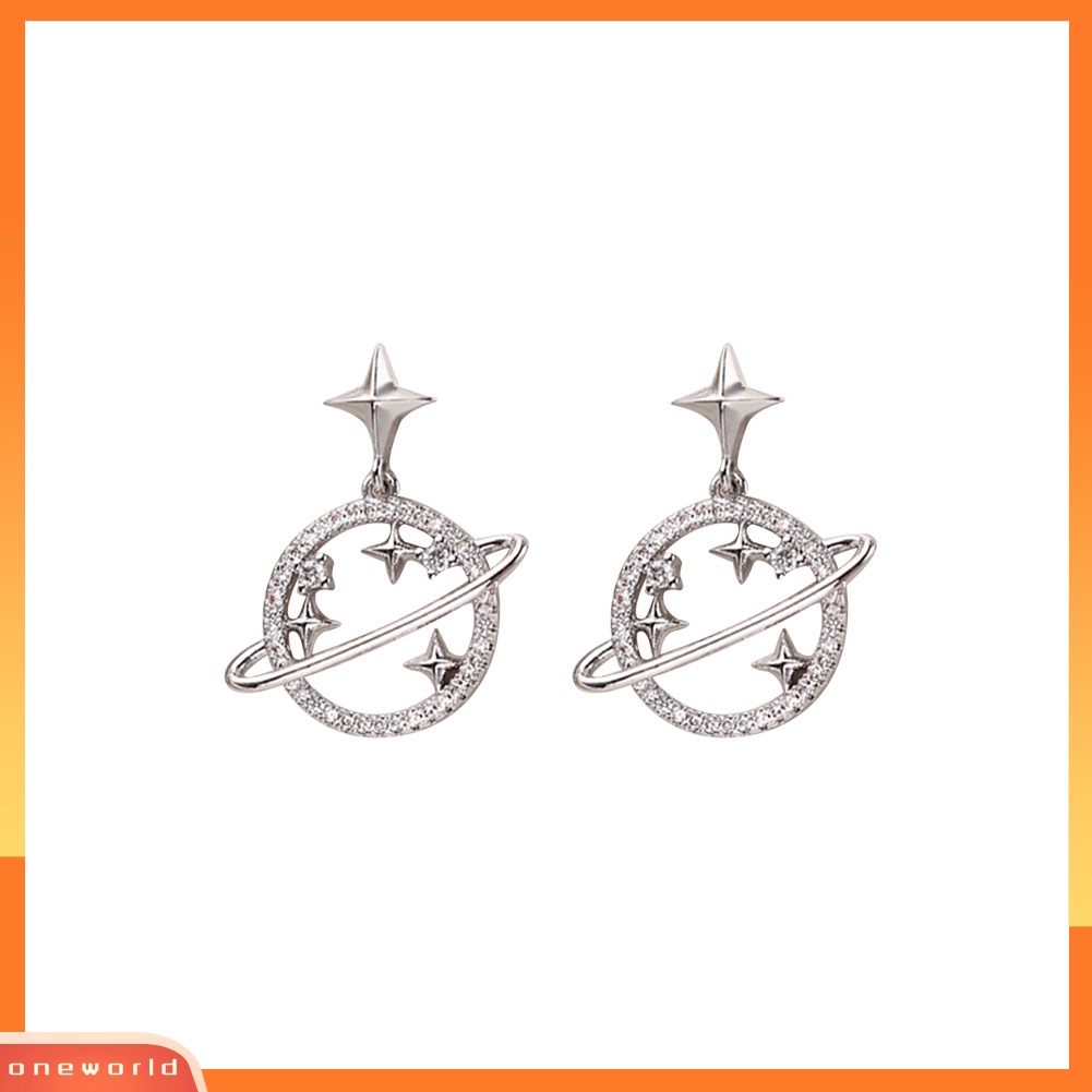 [WOD] Wanita Kreatif Bentuk Asteroid Eardrop Bintang Ear Stud Hoop Earrings Perhiasan Hadiah