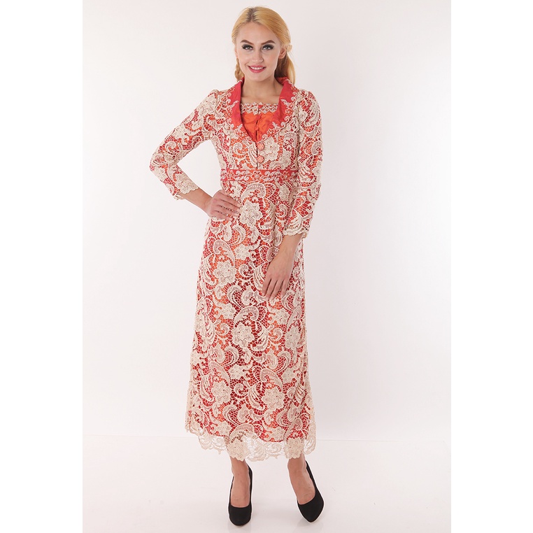 Bibiq Gamis Brokat ORANGE 25001