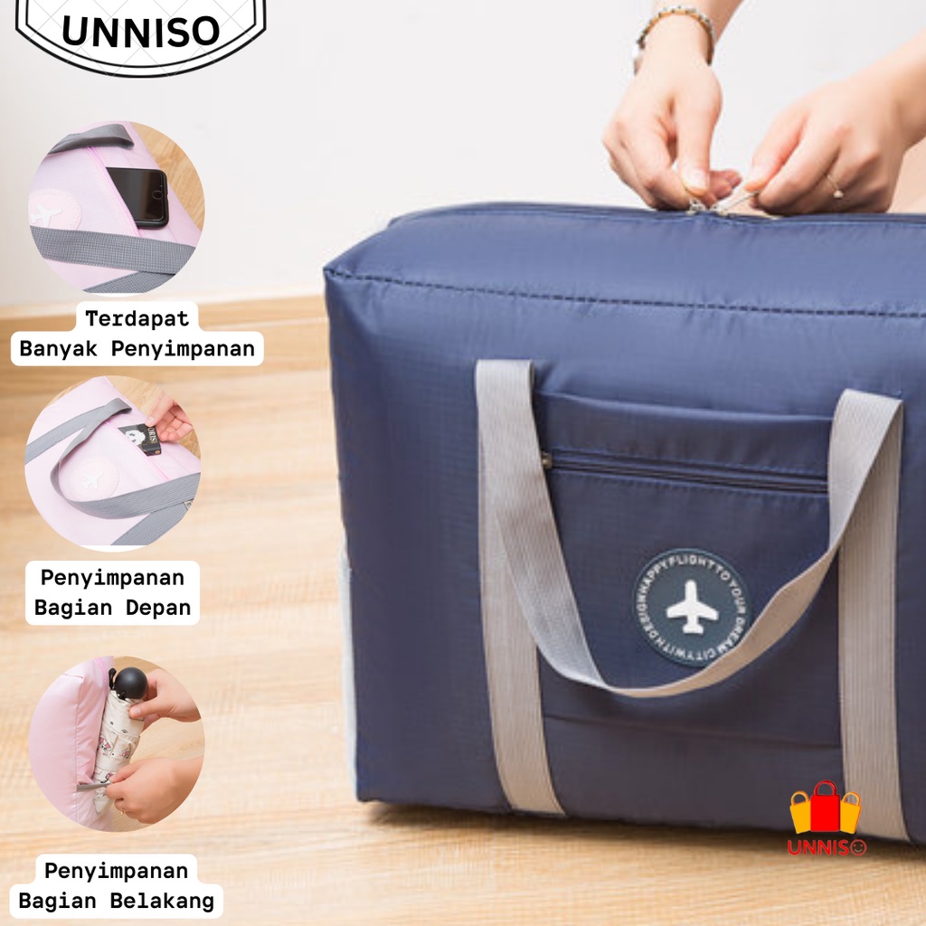 UNNISO - Tas Travel Lipat Portable Handcarry Anti Air