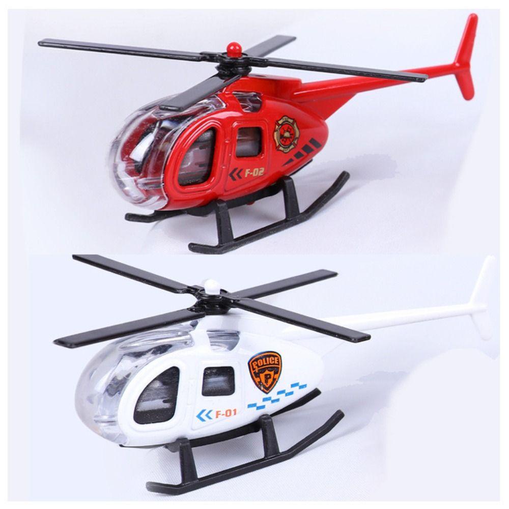 Agustinina Diecast Helikopter Koleksi Mainan Pesawat Anak Hadiah Rumah Ornamen Fotografi Props Helikopter Mainan Simulasi Helikopter