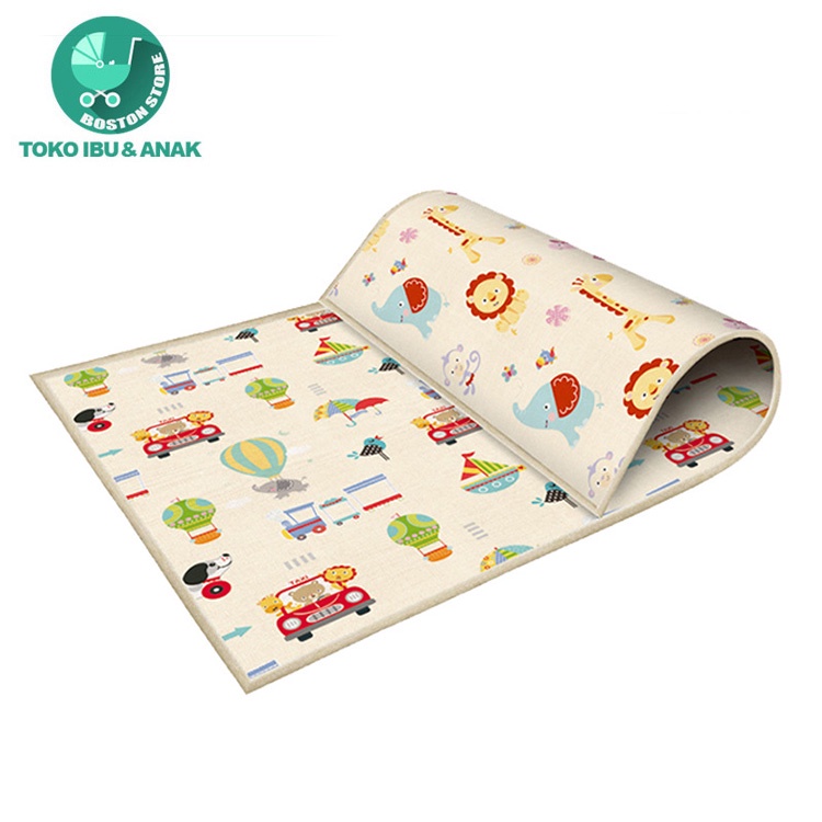 Bostonstore Karpet merangkak bayi Waterproof Baby playmat foam lipat panjang 180cm / Karpet Bayi Merangkak / Karpet Bayi Ompol / Karpet Bayi Playmate / Karpet Bayi Anti Air / Karpet Bayi Merangkak Tebal Jumbo / Karpet Bayi Tebal / Playmat  Bayi / Playmate