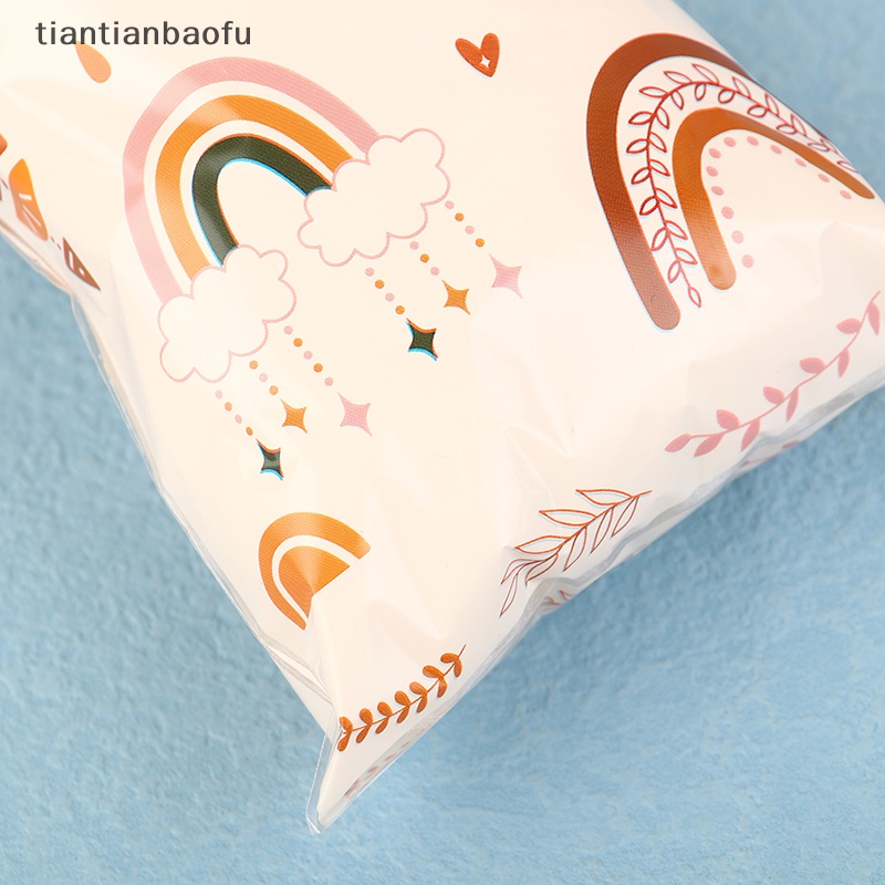 [tiantianbaofu] 50 Pcs Butterfly Donut Rain Cookie Bags Tema Dekorasi Pesta Ulang Tahun Butik