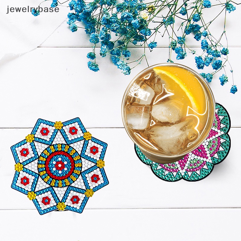 [jewelrybase] 6 Pcs Diamond Paing Tatakan Gelas Untuk Minuman DIY Life Coaster Diamond Art Kits Untuk Butik