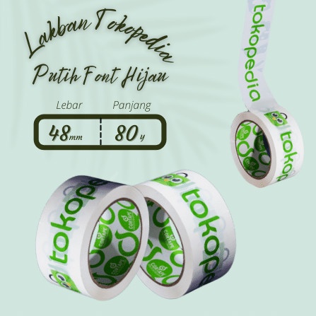 

[SC] LAKBAN CORTAPE TOKOPEDIA PUTIH 48x80Y - ISOLASI SELOTIP TOKPED MURAH
