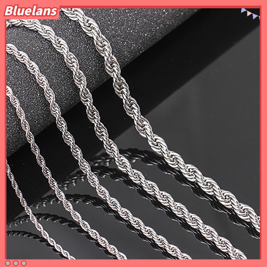 [BLS] Neck Wear Kalung Pria Gaya Colorfast Electroplating Multi-size Untuk Hadiah