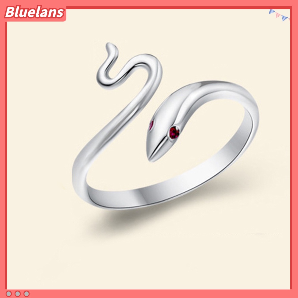 [BLS] Wanita Bukaan Dapat Disesuaikan Bergelombang Ular Jari Cincin Pesta Perjamuan Perhiasan Decor