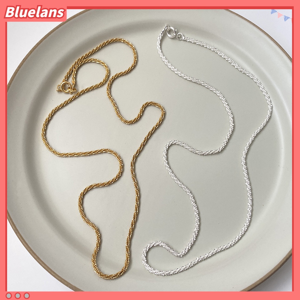 [BLS] Kalung Choker Kepribadian Kilau Terang Tanpa Liontin Temperamen Colorfast Dekorasi Pengerjaan Halus Populer Berkilau Klavikula Rantai Perhiasan Aksesori