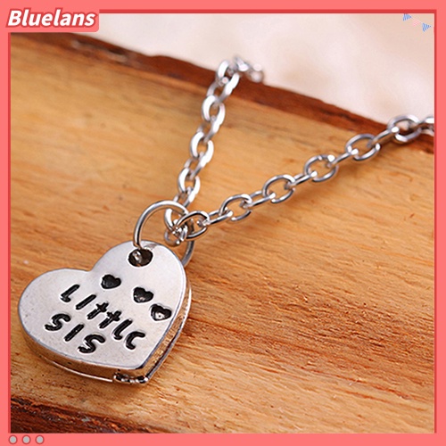 [BLS] Broken Heart Sisters Matching Besar Tengah Adik Kecil Surat Ukir Cinta Kalung