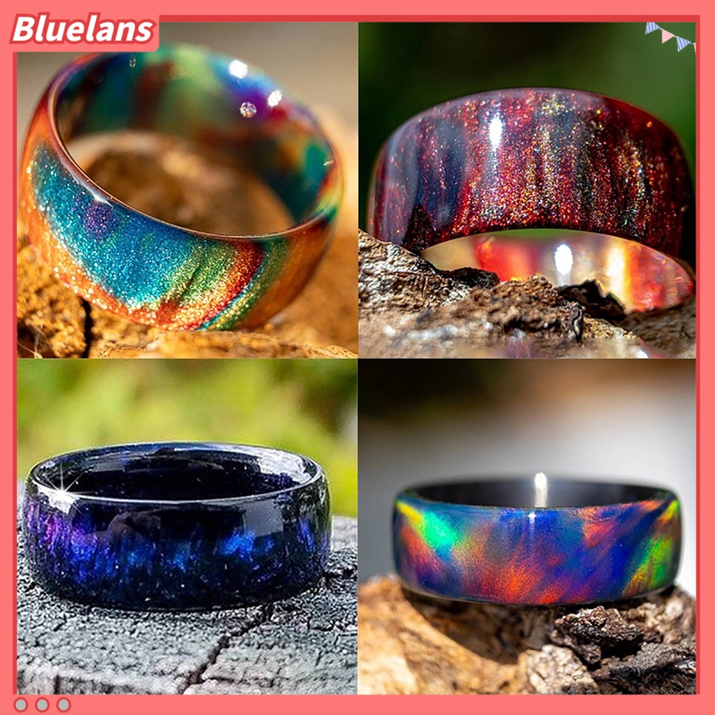 [BLS] Cincin Wanita Warna-Warni Resin Akrilik Eye-catching Romantic Sky Women Circlet Untuk Club