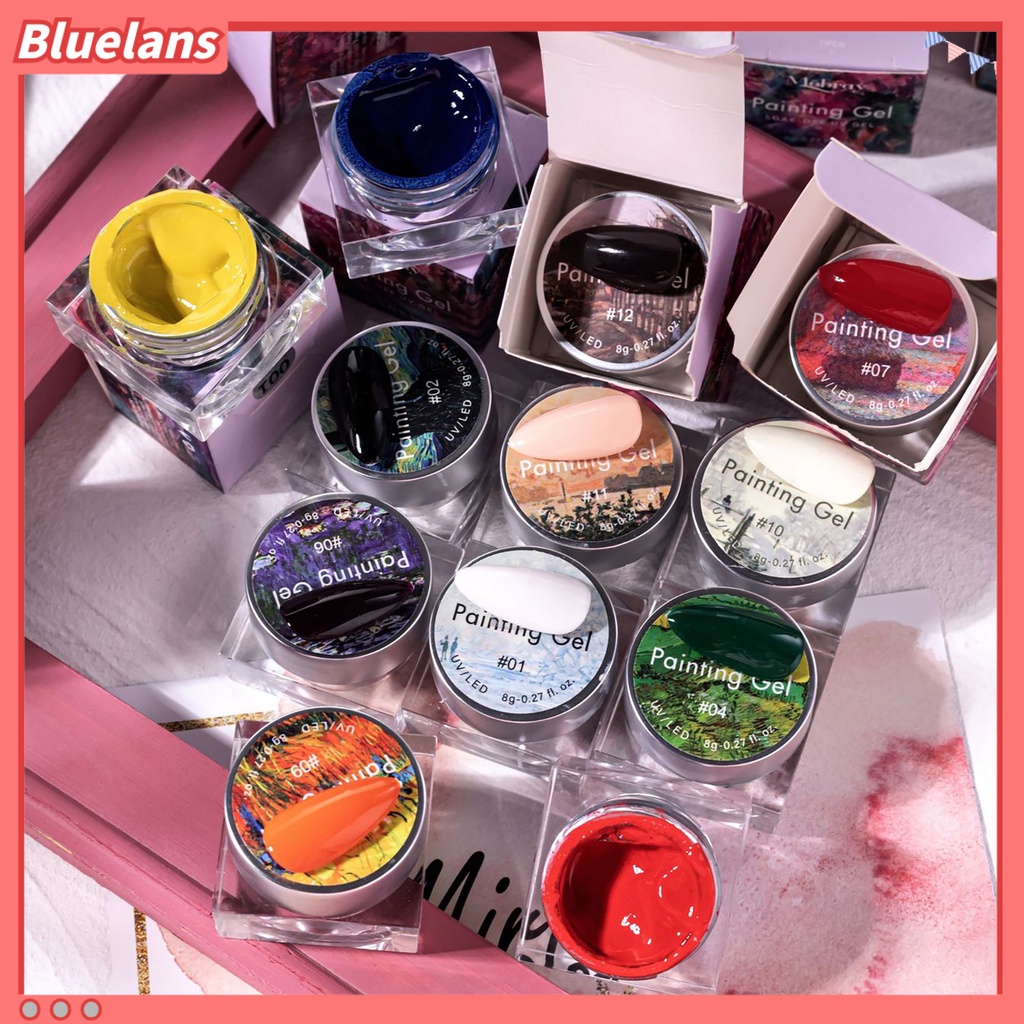 [BLM] 8g Manicure Painted Glue Bahan Aman Tahan Air Krim Kutek Cat Dicat Fototerapi Lem Manicure Polish Gel Perlengkapan Kuku
