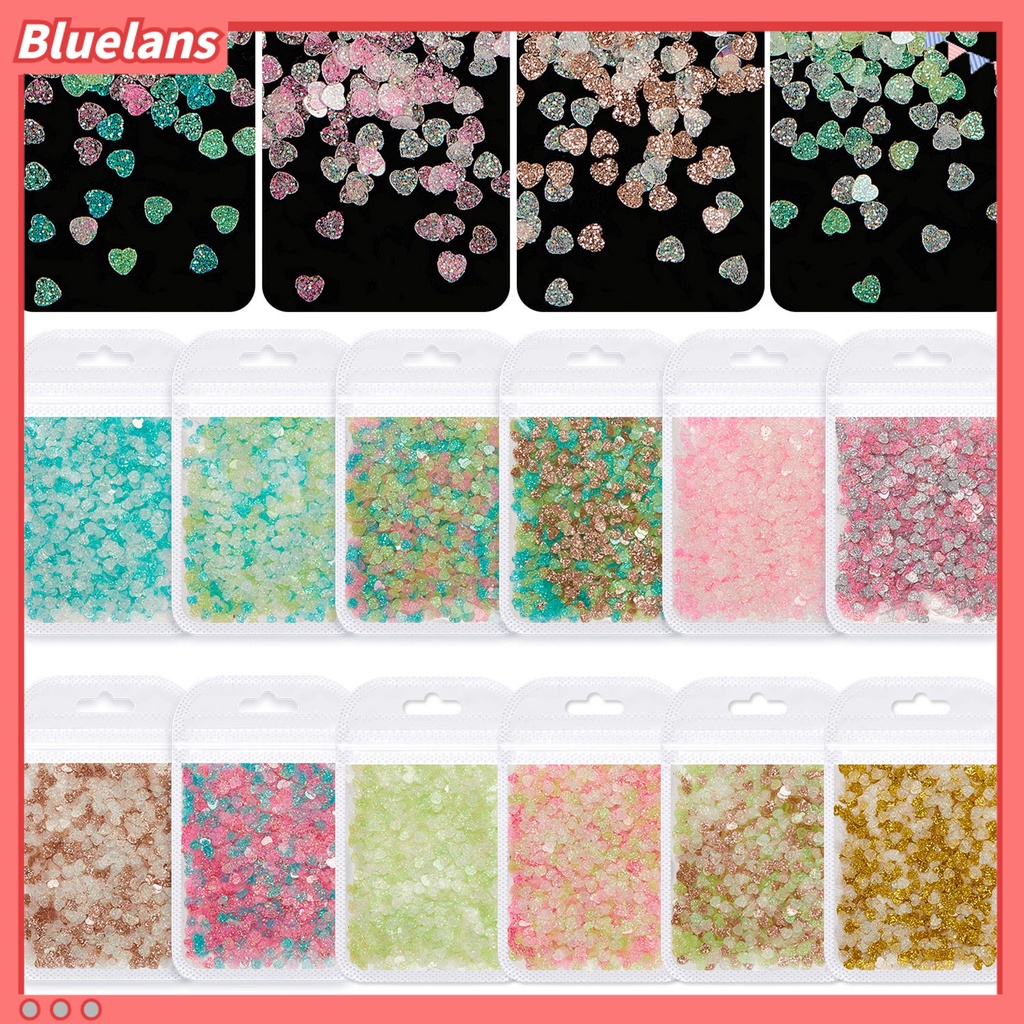 [BLM] 1tas Dekorasi Kuku Bentuk Indah Tahan Luntur Kuku Peliharaan Mewah Payet Cinta Hati Paillette Serpihan Hadiah Ulang Tahun