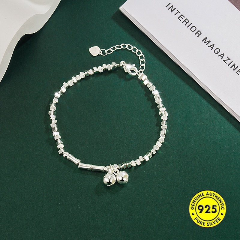 Gelang S925 Silver Blok Super Flash Bell U1854