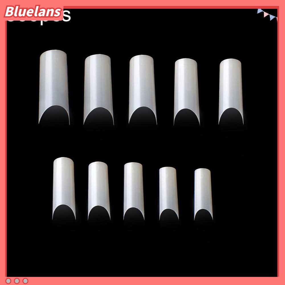 [BLM] 500pcs C Lengkung Setengah Penutup Ujung Kuku Palsu Ekstensi Kuku Alat Manikur