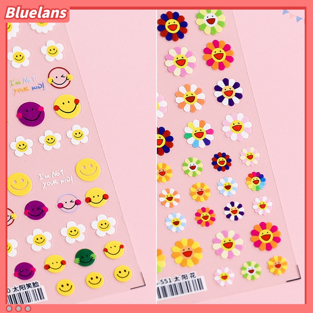 [BLM] Stiker Kuku Bentuk Bunga Matahari Gambar Hidup Daya Rekat Tinggi Sun Flower 3D Lem Belakang Nail Art Stickers Untuk Manicure