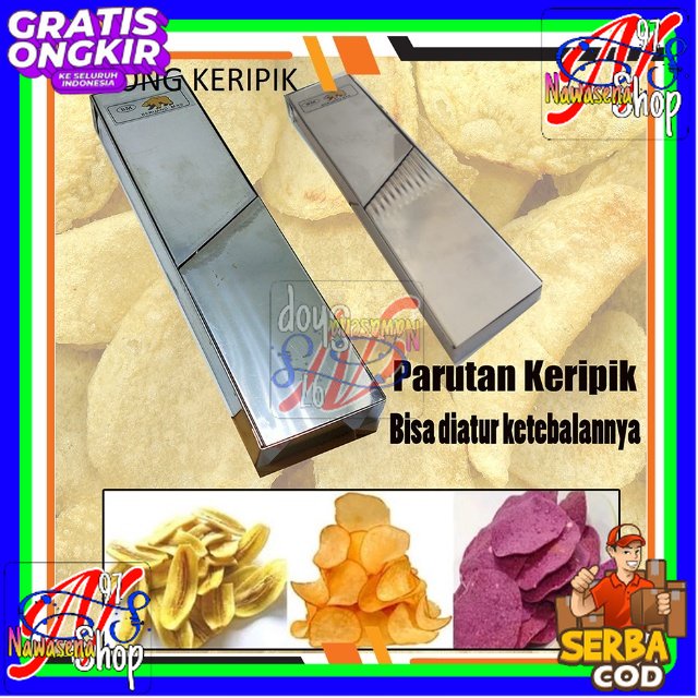 Parutan keripik pengiris kripik singkong kentang pisang Stainless